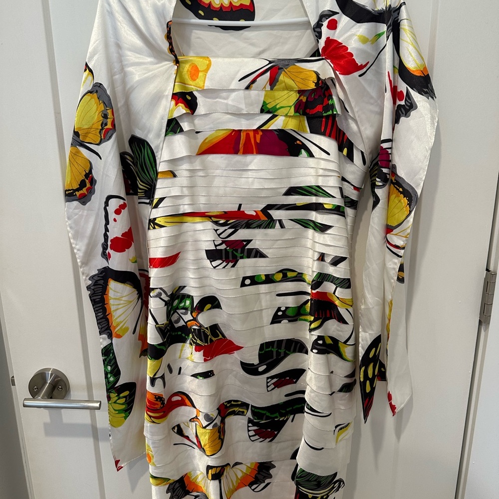 Colorful Butterfly Print Dress